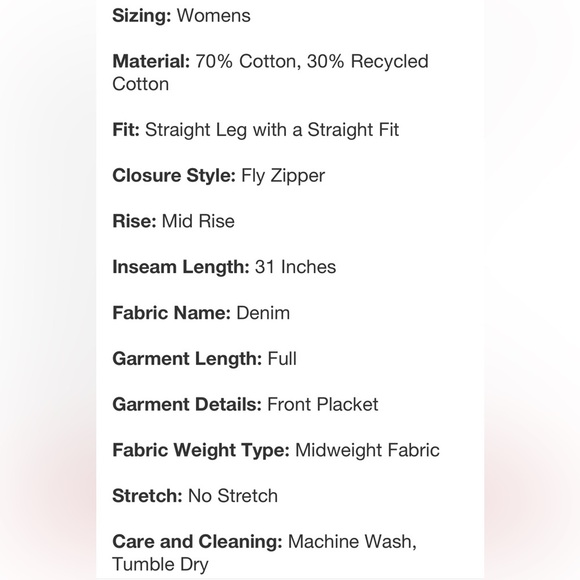 Mid-Rise 90's Relaxed Straight Jeans - Wild Fable™ Light Wash new 🆕 - Picture 5 of 5